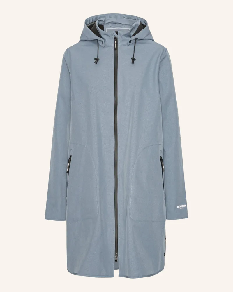 Ilse Jacobsen Regenmantel Mit Abnehmbarer Kapuze blau Blaugrau