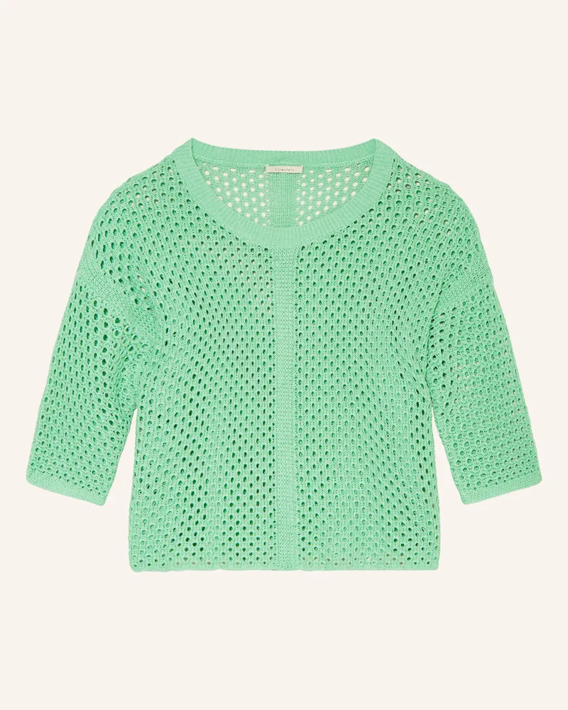 lilienfels Strickshirt mit Leinen Grün