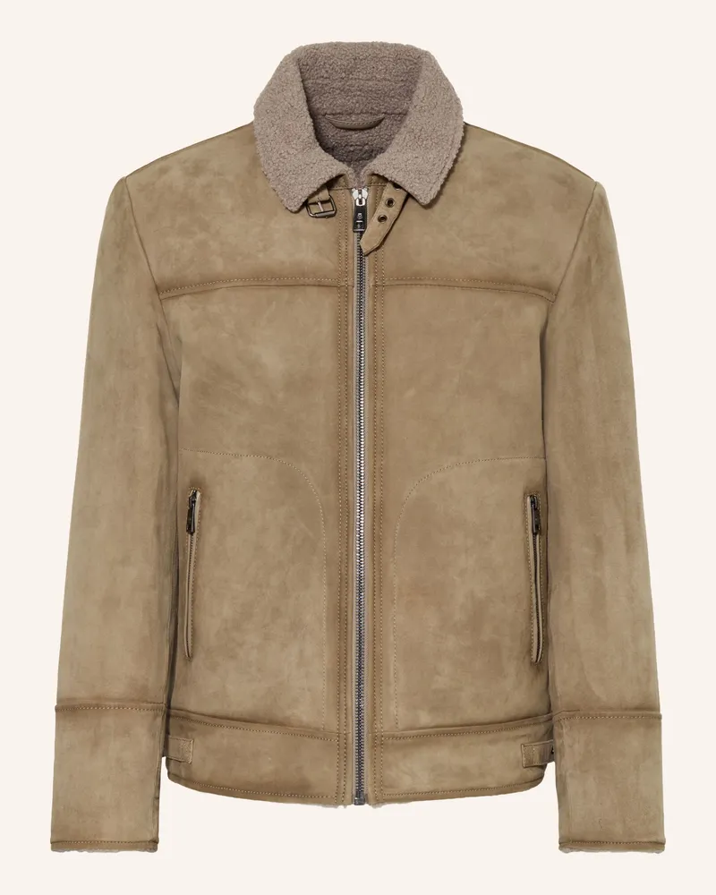 Milestone Lederjacke Mscamino beige Hellbraun