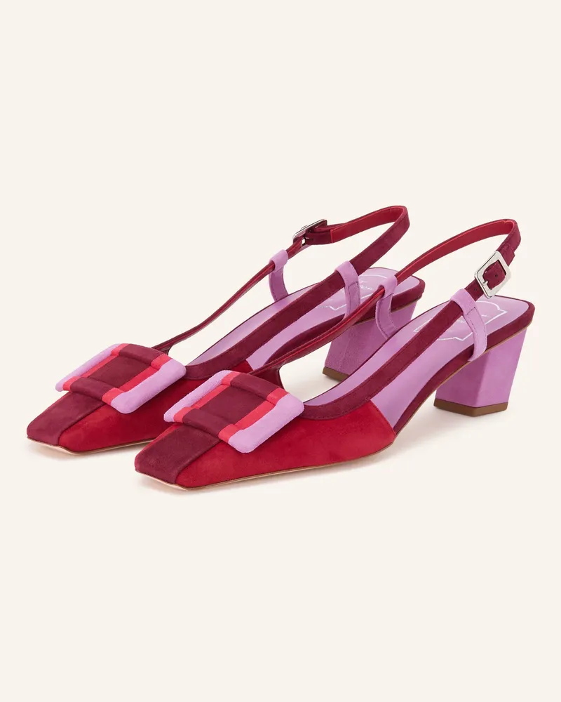 Roger Vivier Slingpumps pink Dunkelrot