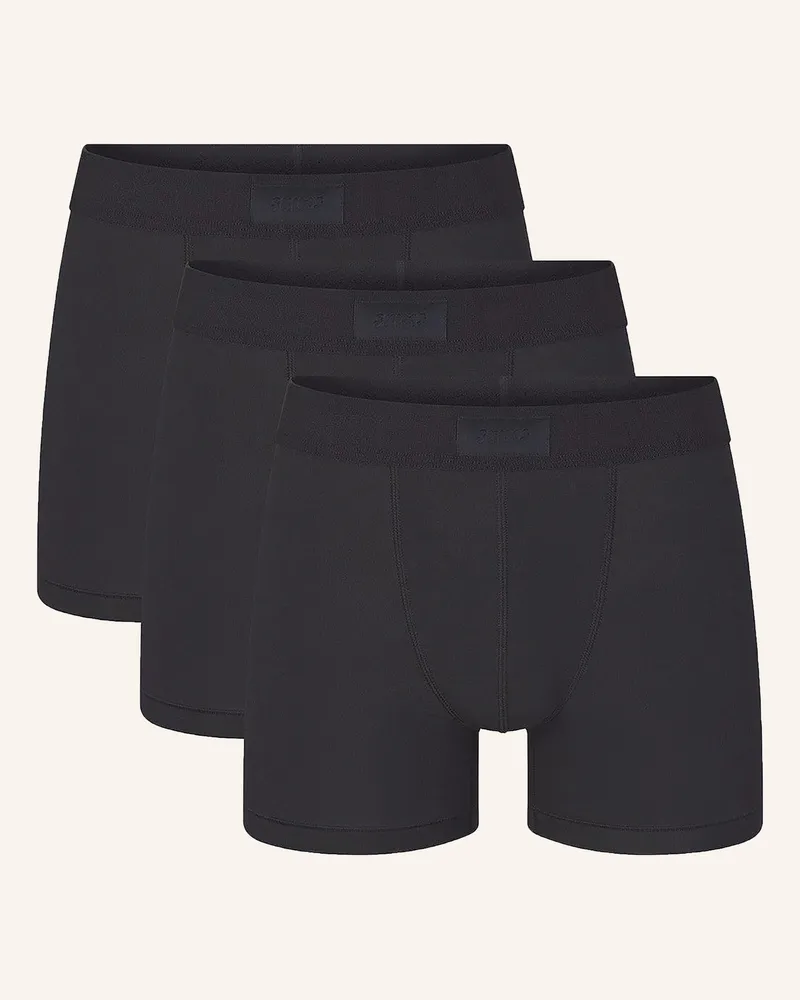 SKIMS 3er-Pack Boxershorts Skims Cotton schwarz Schwarz