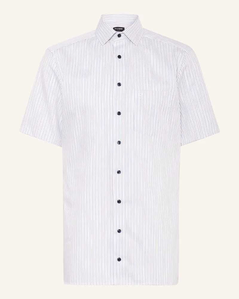 Olymp Kurzarm-Hemd Luxor Modern Fit beige Weiss