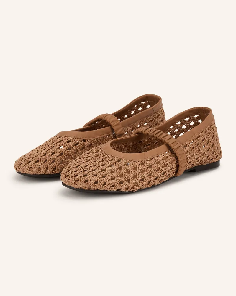 Mrs & HUGS Mary-Jane-Ballerinas beige Hellbraun