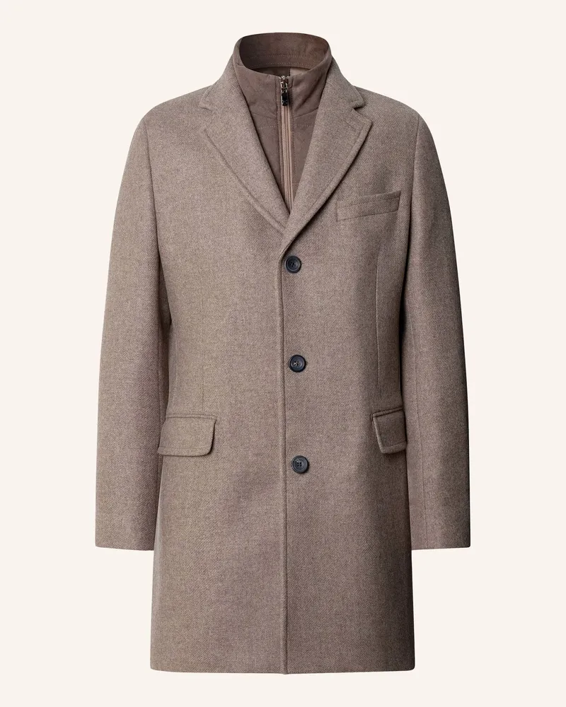 Hackett Stehkragenmantel Sr Wl Cash W/Bib Coat braun Taupe