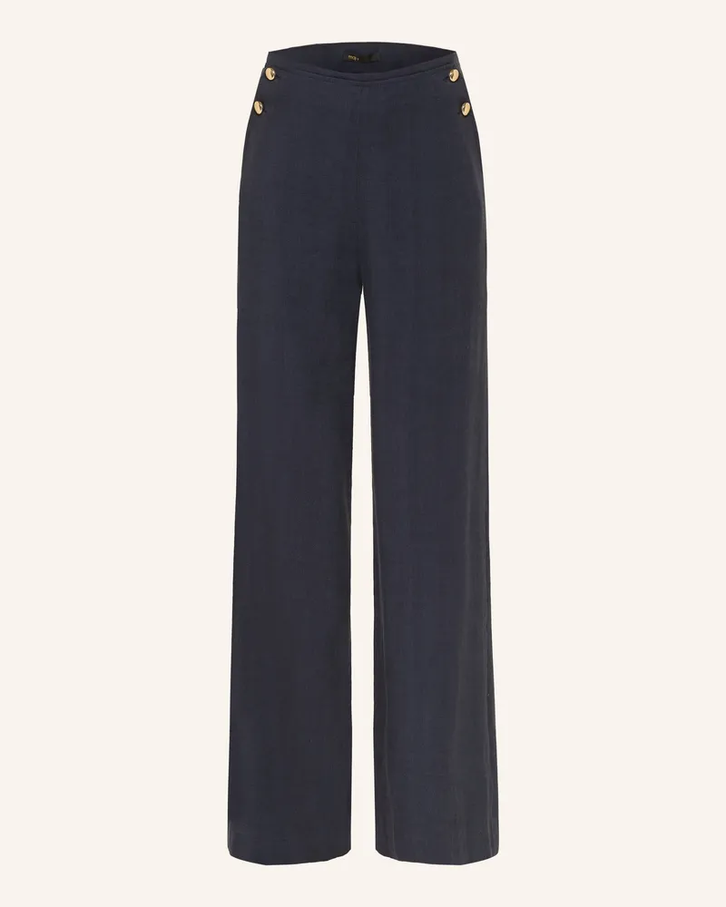 Maje Hose Mit Leinen blau Dunkelblau