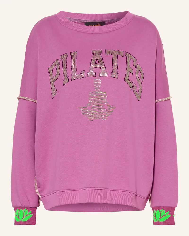 Miss Goodlife Sweatshirt Mit Schmucksteinen lila Lila
