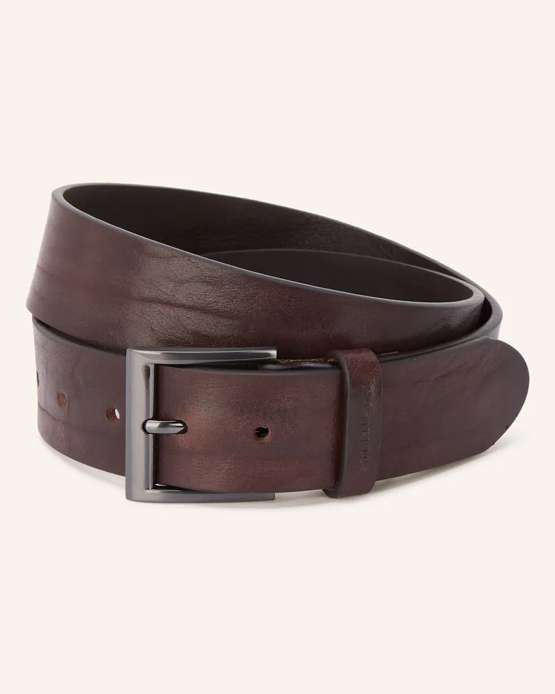 Strellson Ledergürtel braun Dunkelbraun