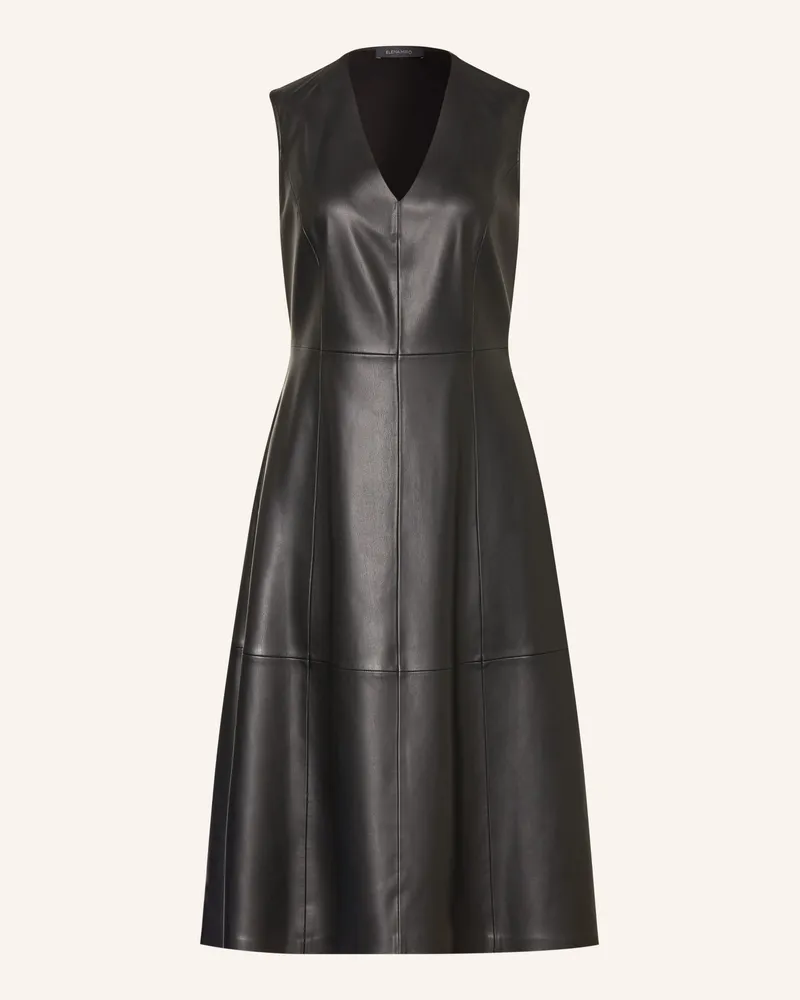 Elena Mirò Kleid In Lederoptik schwarz Schwarz