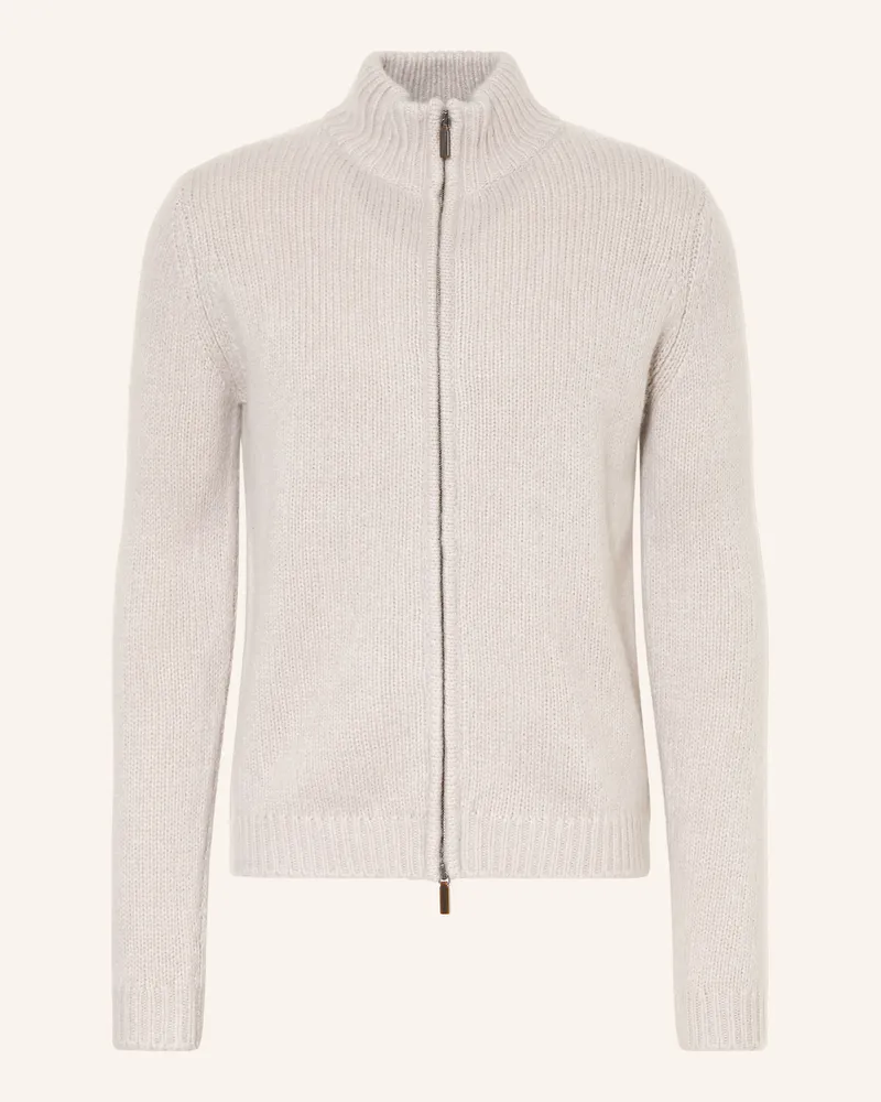 Iris von Arnim Strickjacke Felias Mit Cashmere beige Hellgrau