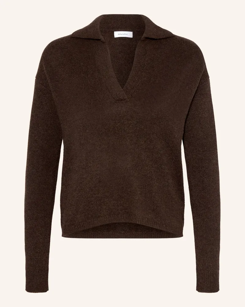 Darling Harbour Strick-Poloshirt Aus Cashmere braun Chocolate