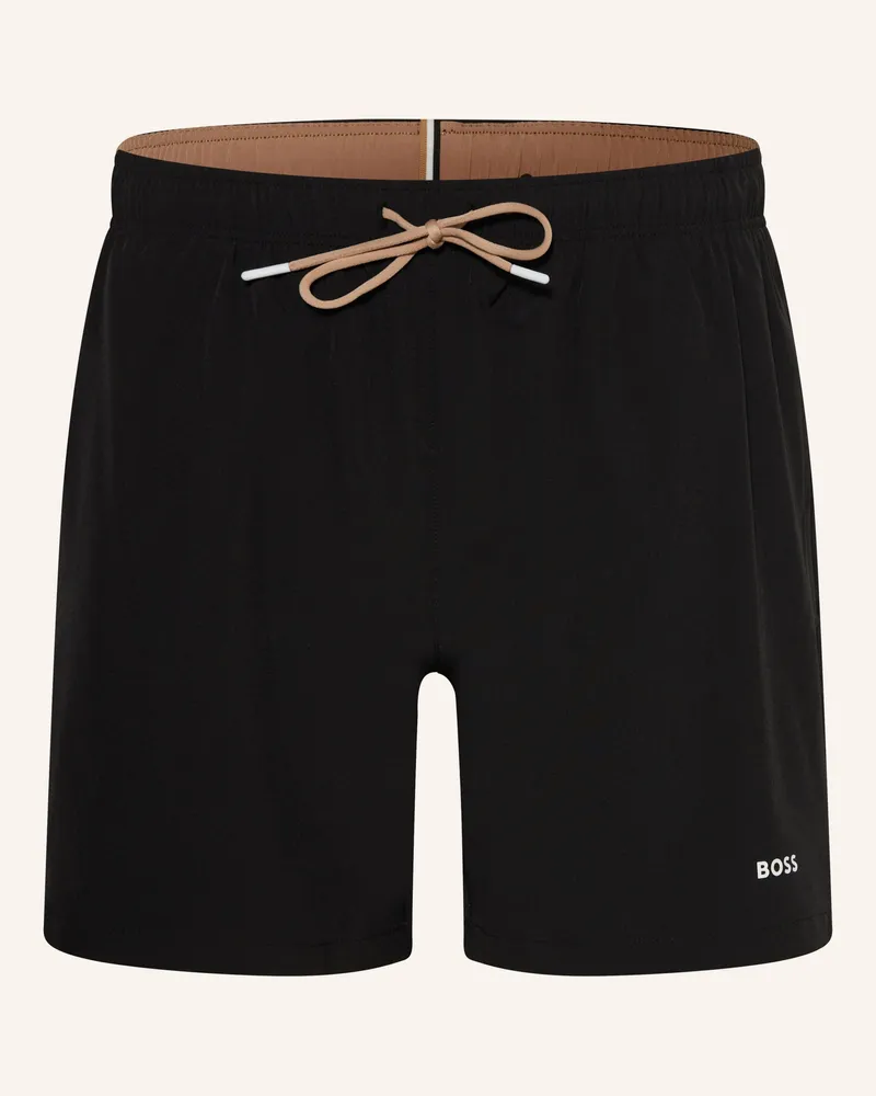 HUGO BOSS Badeshorts Tio schwarz Schwarz