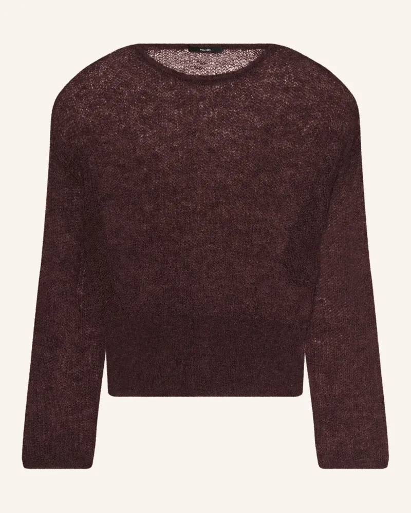 someday. Pullover Tivora Mit Mohair rot Dunkelbraun