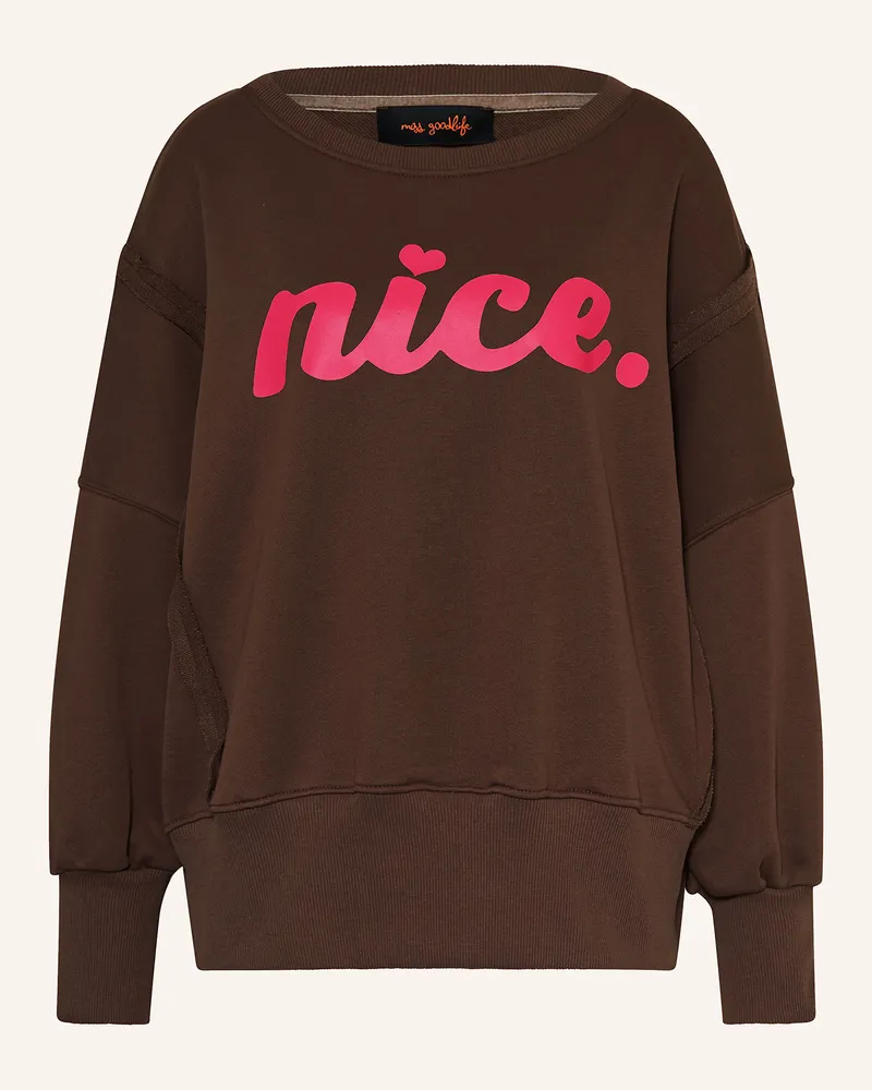 Miss Goodlife Sweatshirt Dunkelbraun