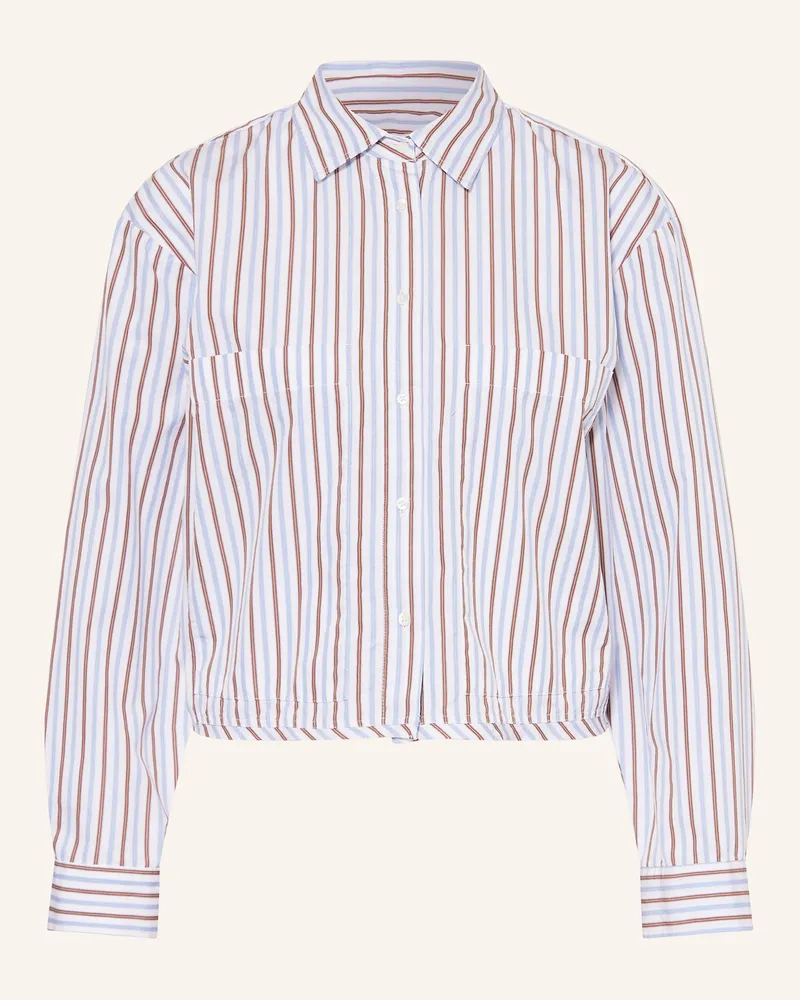 tonno e panna Hemdbluse blau Weiss