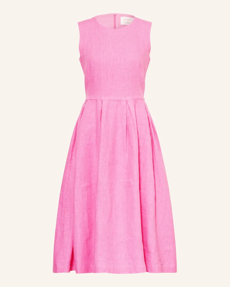 Oui  Leinenkleid Pink