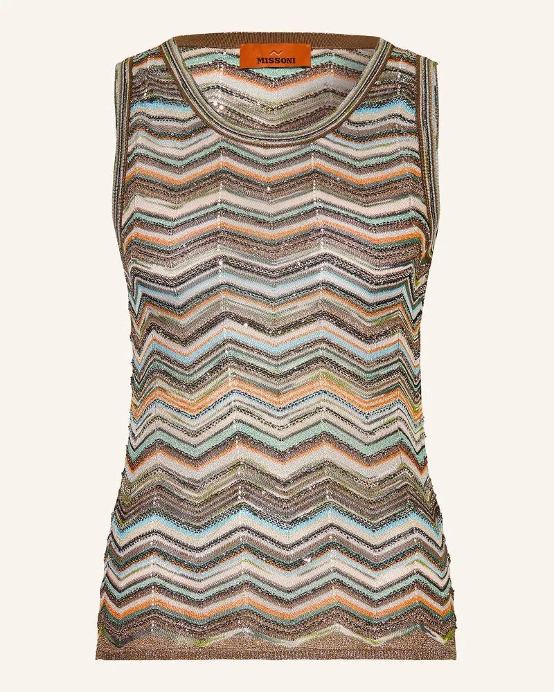 Missoni Stricktop Mit Glitzergarn Und Pailletten braun Dunkelbraun