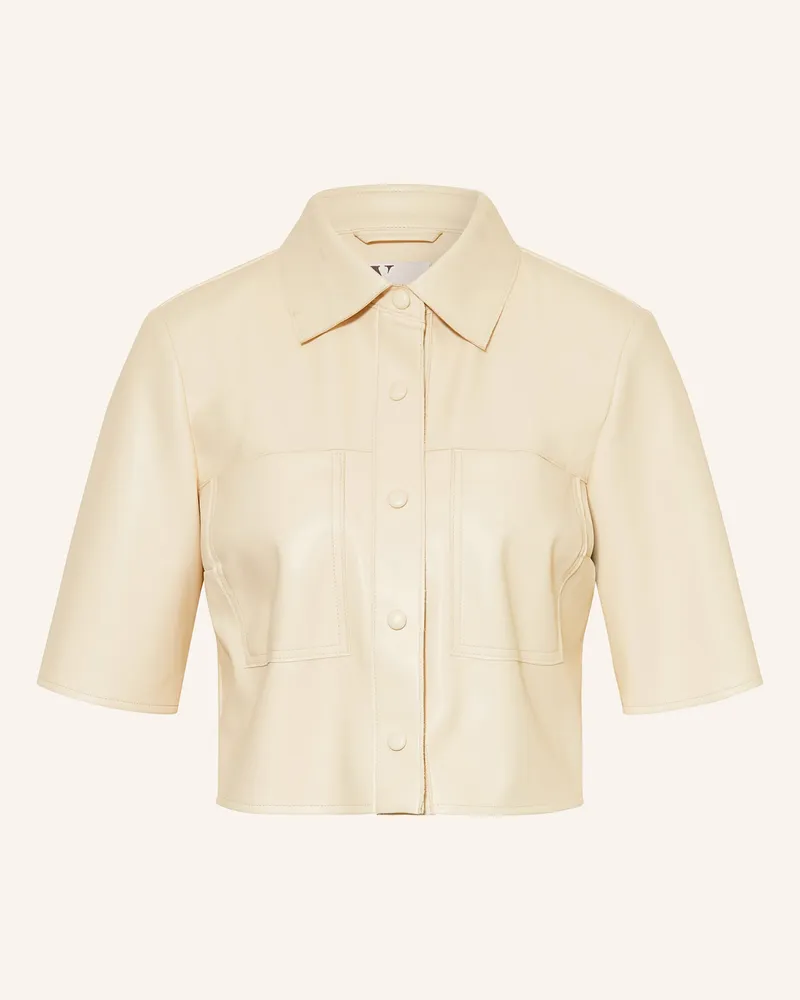 Vera Mont Hemdbluse In Lederoptik beige Creme