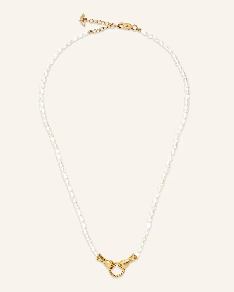 Missoma Kette Harris Reed In Good Hands Pearl By Glambou gold Gold
