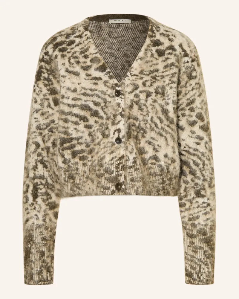 AllSaints Strickjacke Wick Amur weiss Khaki