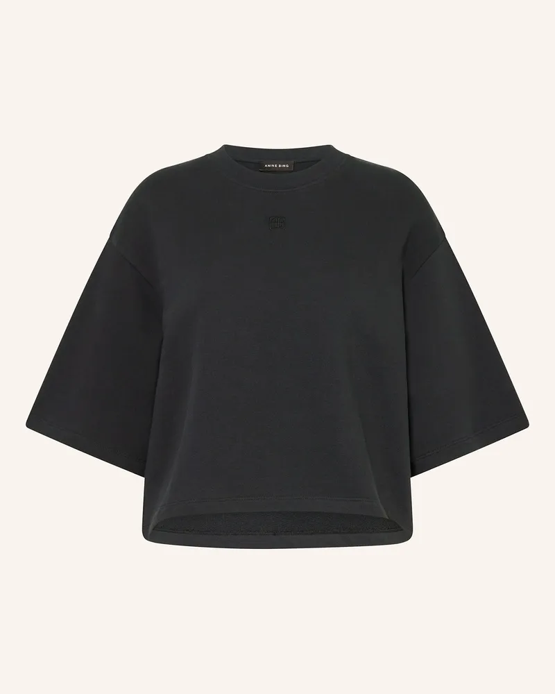 Anine Bing Cropped-Shirt MYERS Schwarz