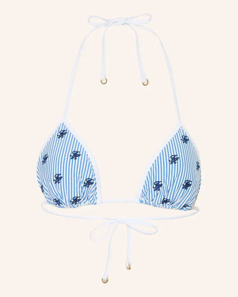 Tommy Hilfiger Triangel-Bikini-Top Blau