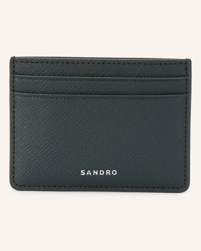 Sandro Saffiano-Kartenetui gruen Dunkelgrau