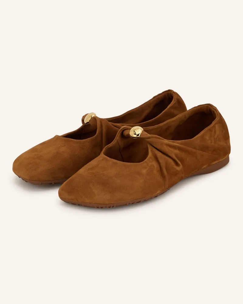 Loewe Mary-Jane-Ballerinas Pebble braun Braun