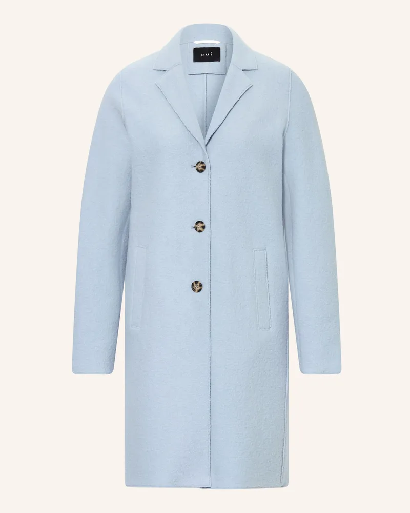Oui  Wollmantel blau Hellblau