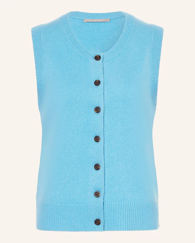 (THE MERCER) N.Y. Strickweste Aus Cashmere blau Hellblau