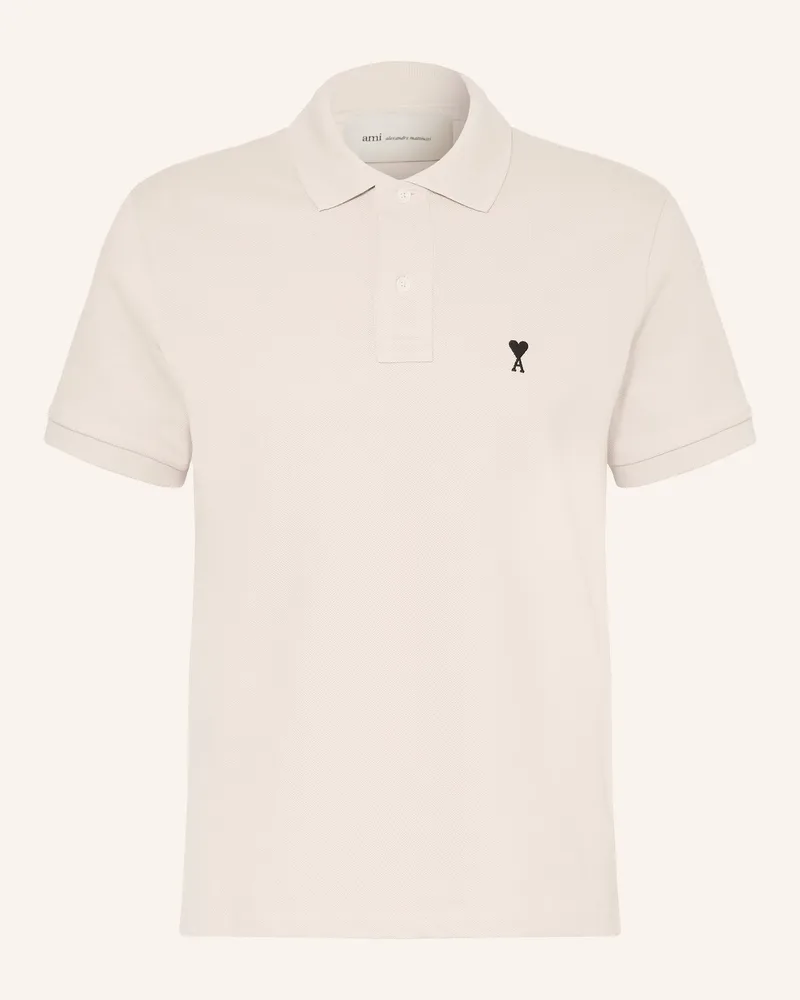 AMI Paris Piqué-Poloshirt Beige