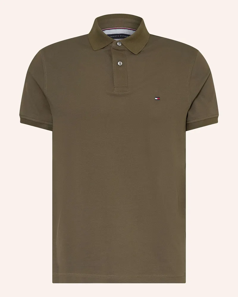 Tommy Hilfiger Piqué-Poloshirt Regular Fit Oliv