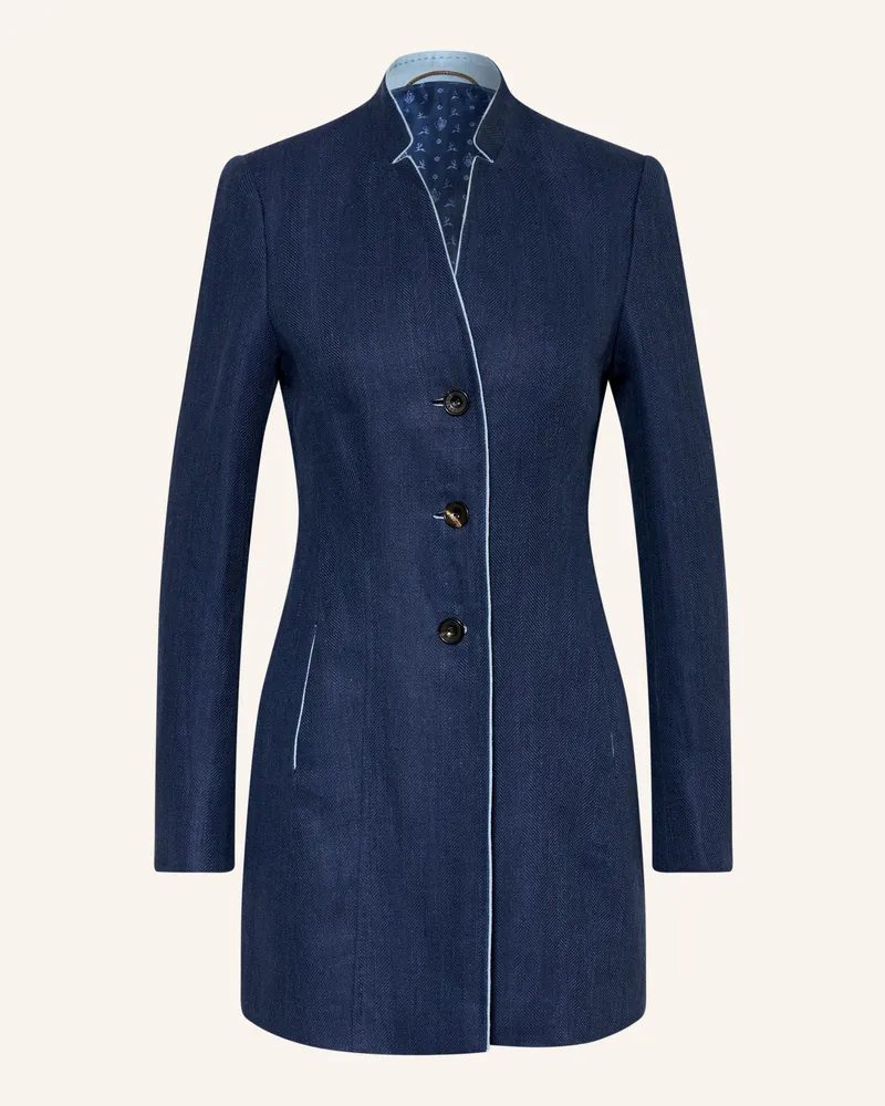 Habsburg Janker Alma Mit Leinen blau Blau