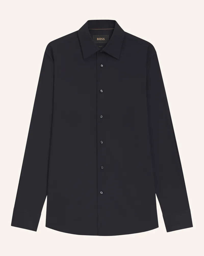 HUGO BOSS Business Hemd L-Hays-Kent-c1-243 Slim Fit blau Dunkelblau