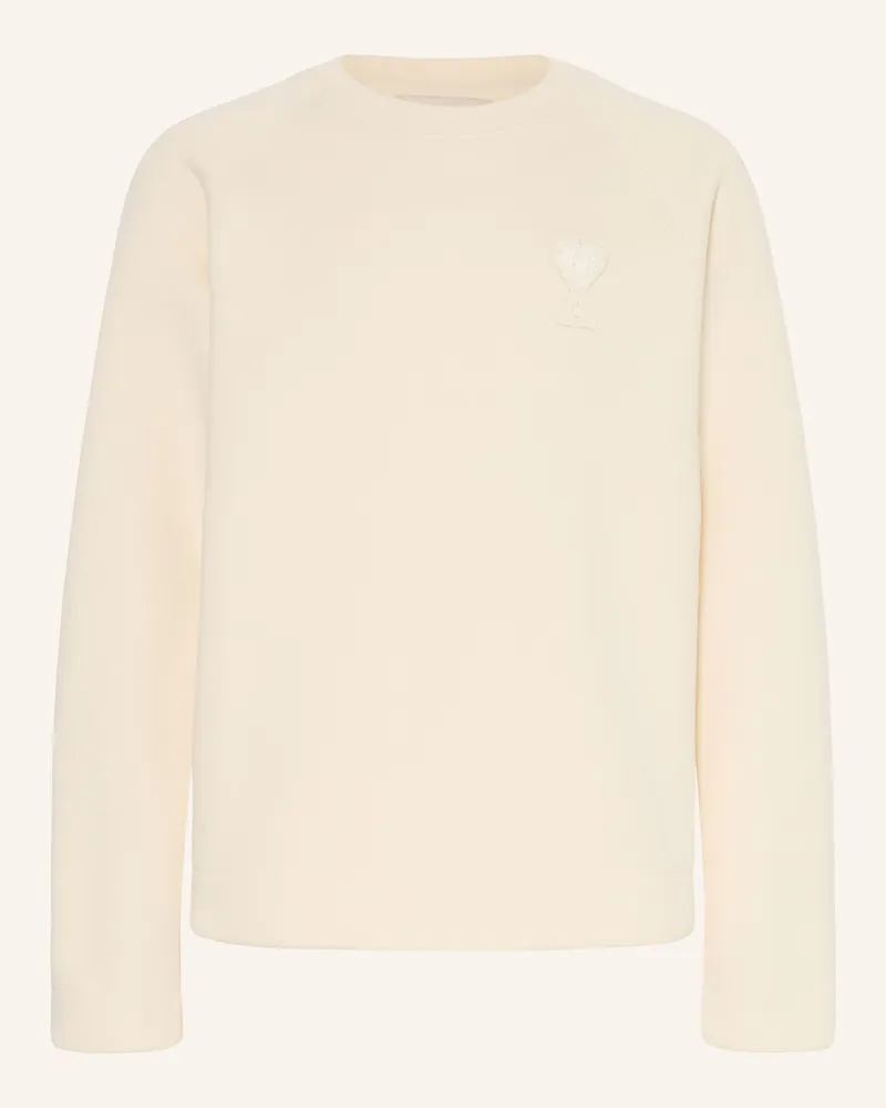 AMI Paris Sweatshirt weiss Creme