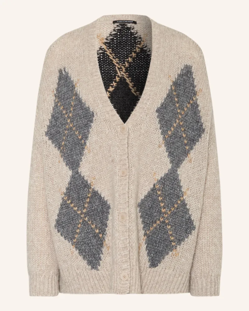 Luisa Cerano Strickjacke Mit Alpaka rosa Hellgrau
