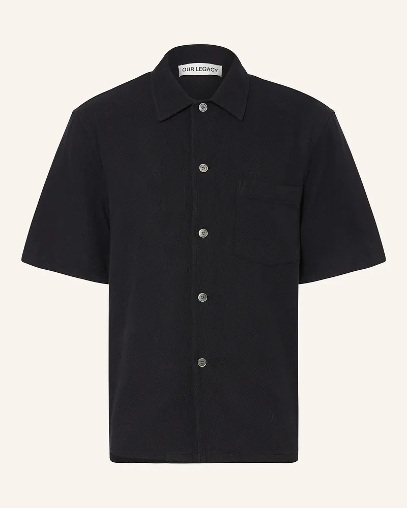 Our Legacy Kurzarm-Hemd Boxy Fit Schwarz