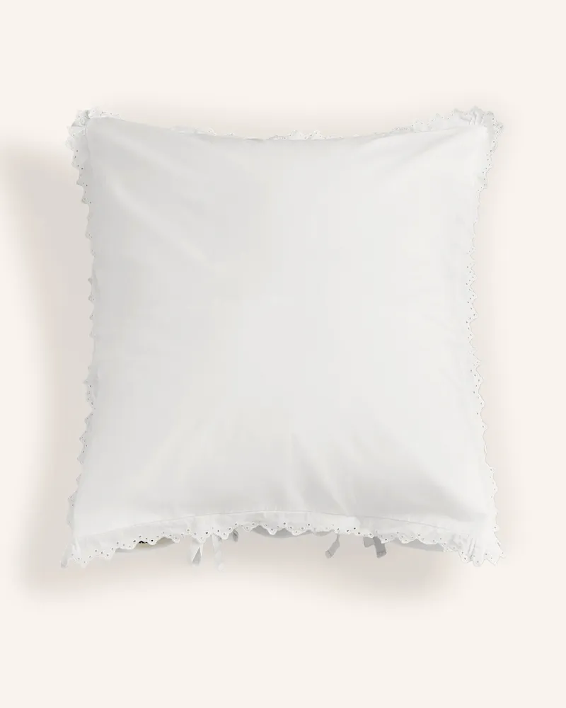 TEKLA Kissenbezug Mit Lochspitze weiss Weiss