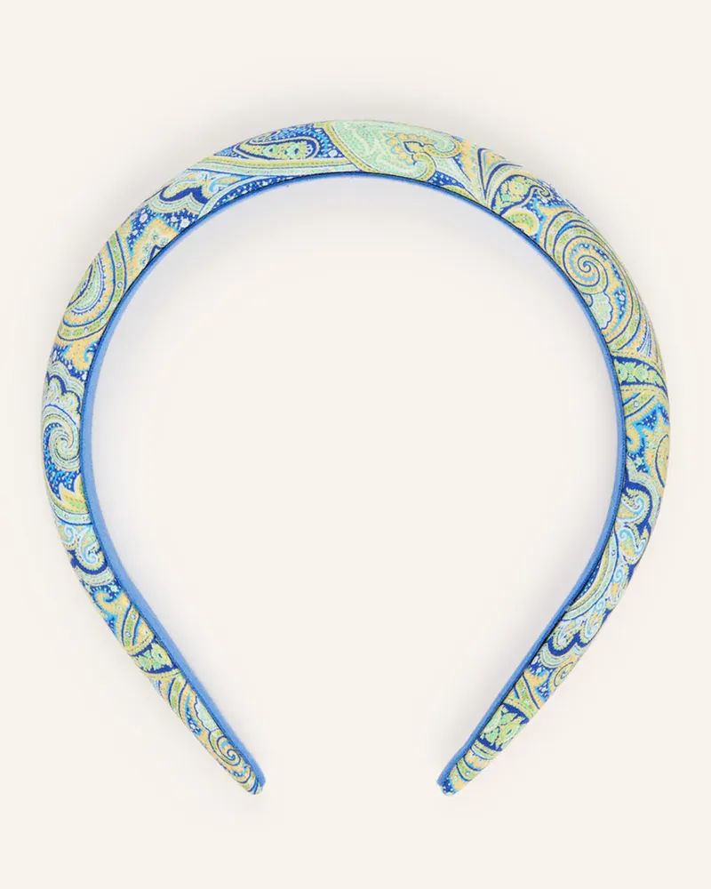 Etro Haarreif Aus Seide blau Mint