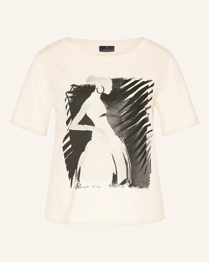 monari T-Shirt mit Schmucksteinen Ecru