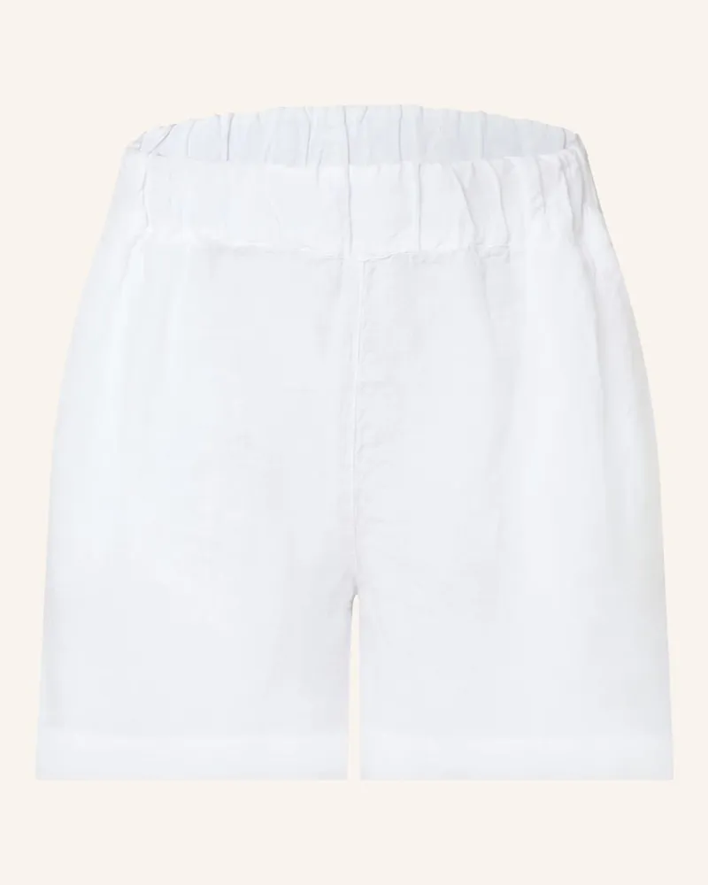 120% Lino Leinenshorts Weiss