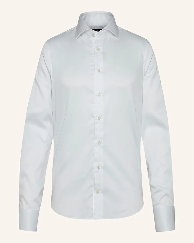 van Laack Hemd Slim Fit Langer Ärmel Haikragen Weiss