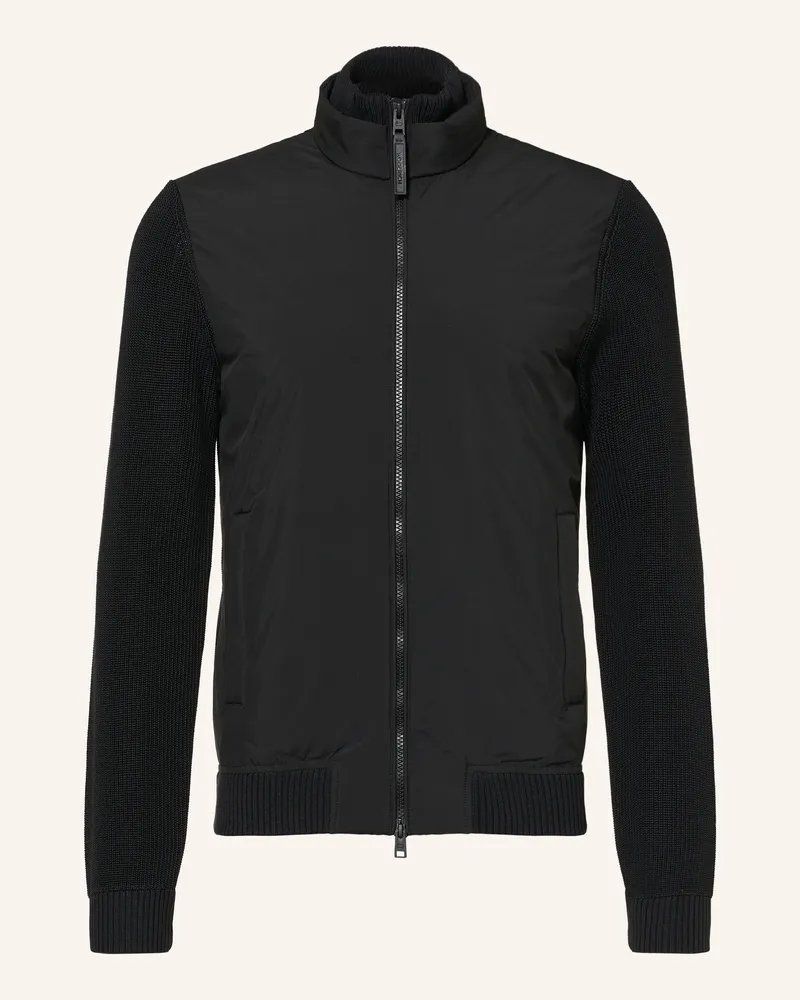 Woolrich Daunenjacke Im Materialmix schwarz Schwarz