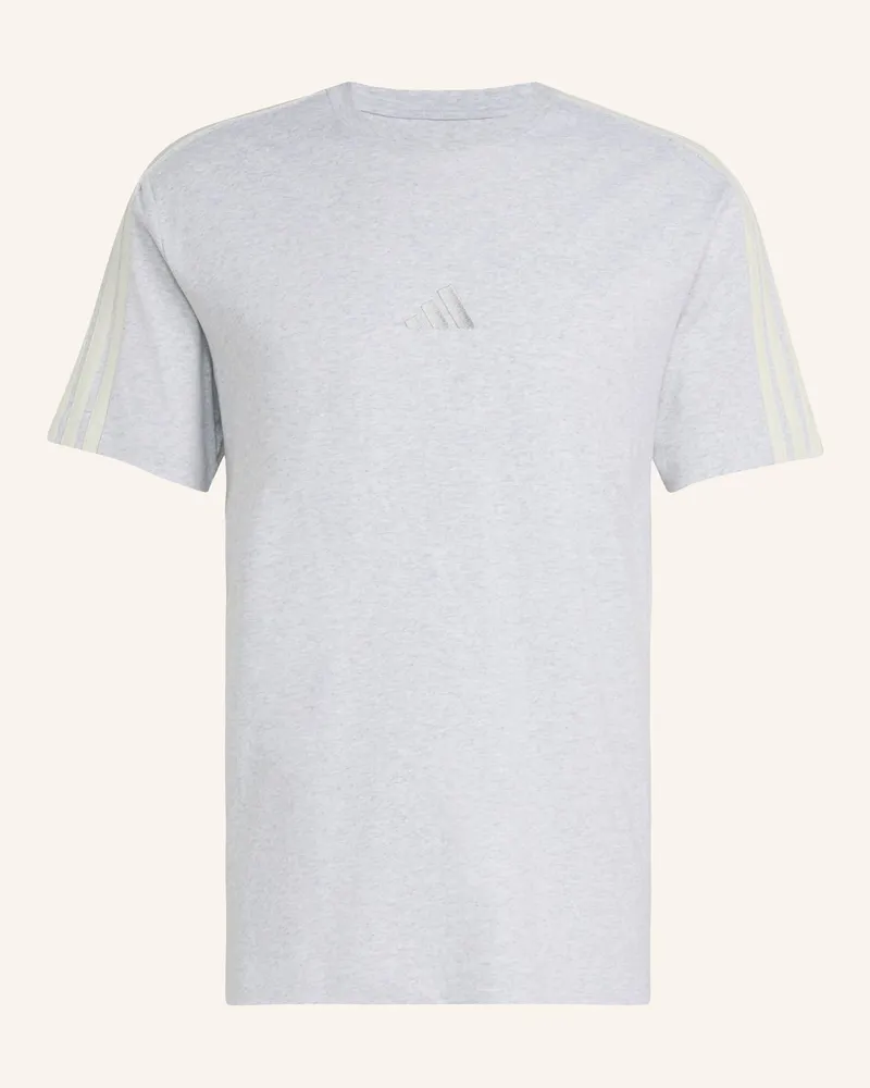 adidas Adidas Kit 3-Streifen T-Shirt, Regulär Geschnitten grau Grau