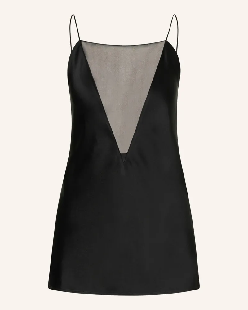 Stella McCartney Satintop schwarz Schwarz