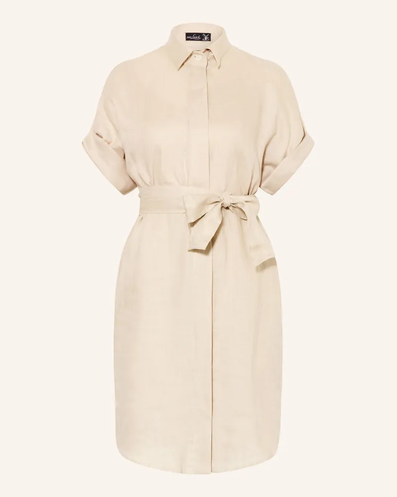 van Laack Hemdblusenkleid VL-KAILYN-BRLV aus Leinen Hellbraun