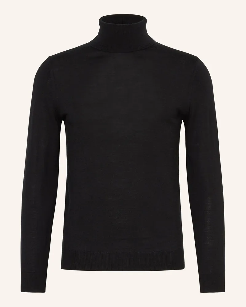 Reiss Rollkragenpullover CAINE aus Merinowolle Schwarz