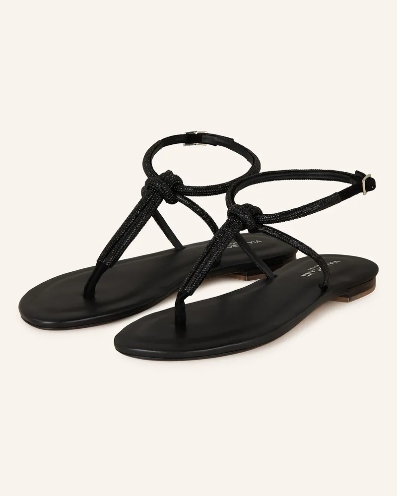 Viamercanti Sandalen ERCHIE mit Schmucksteinen Schwarz