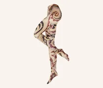 Feinstrumpfhose Paisley Baroque grau