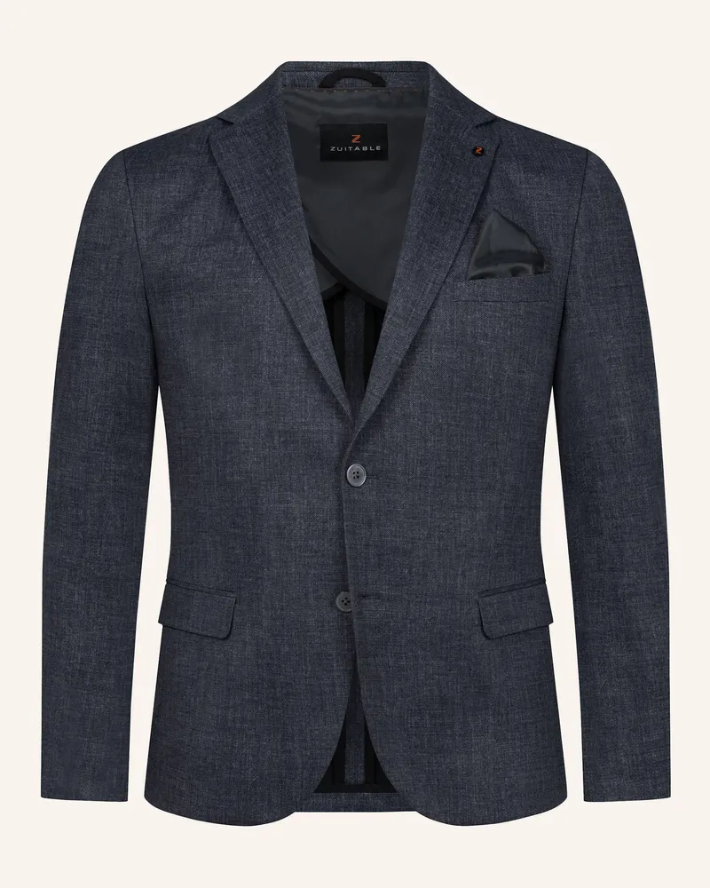 Zuitable Anzugssakko Dinick Slim Fit Aus Jersey grau Dunkelgrau