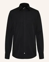 van Laack Hemd Slim Fit Langer Ärmel Smoking Kentkragen Schwarz